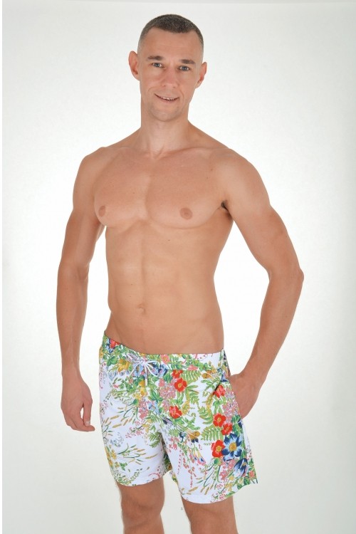 Купальные шорты с цветочным принтом David Man D3 6950 - фото №1