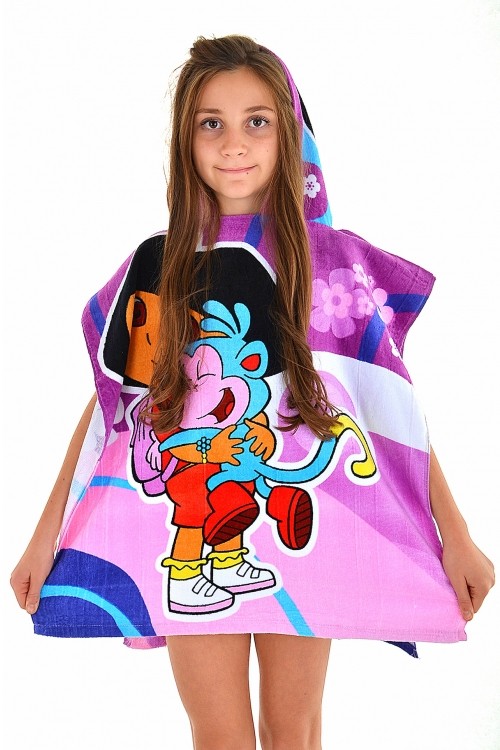Пляжное полотенце пончо для девочки Ora Dora