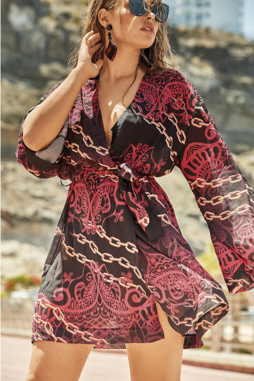 Женская пляжная туника с поясом Amarea 20126