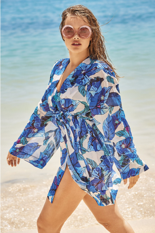 Женский пляжный халат на запах Amarea 20148