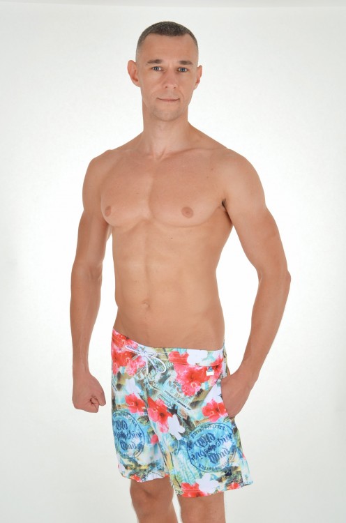 Плавательные шорты в гавайском стиле David Man...