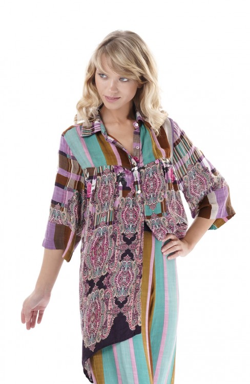 Пляжная блузка с ярким принтом Iconique IC9-107