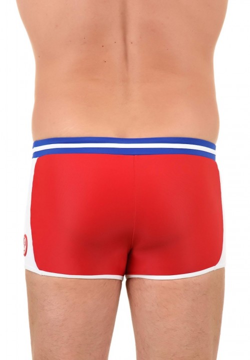 Красные пляжные шорты боксеры David DM7-029 - фото №4