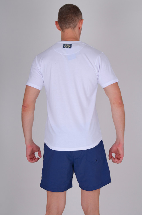Белая мужская футболка David DM8-023 - фото №4