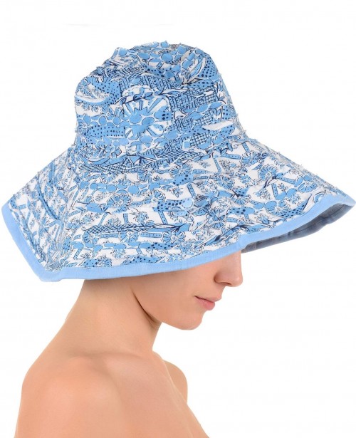 Голубая пляжная шляпа Iconique IC7 064 - фото №4