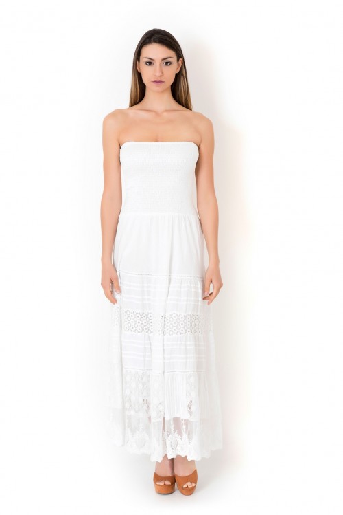 Белое женское пляжное платье в пол Iconique IC8-016...