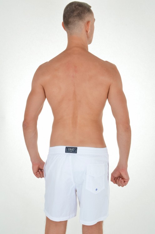 Белые мужские шорты для купания David Man D1 4950 W
