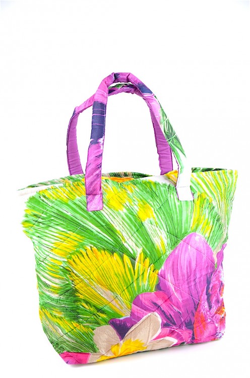 Большая пляжная сумка с цветочным принтом...