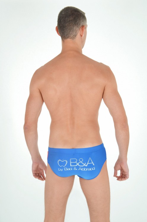 Голубые мужские плавки брифы Baci & Abbracci 9522 A