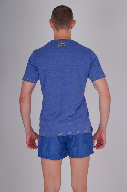 Синяя мужская футболка David DM8-029