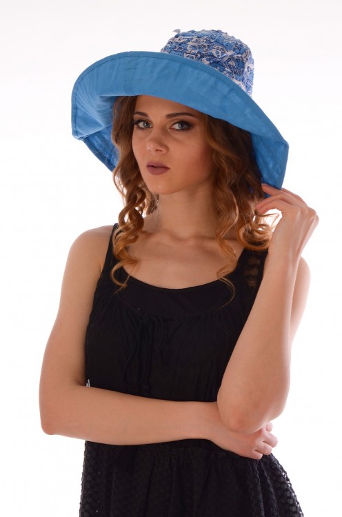 Голубая пляжная шляпа Iconique IC7 064
